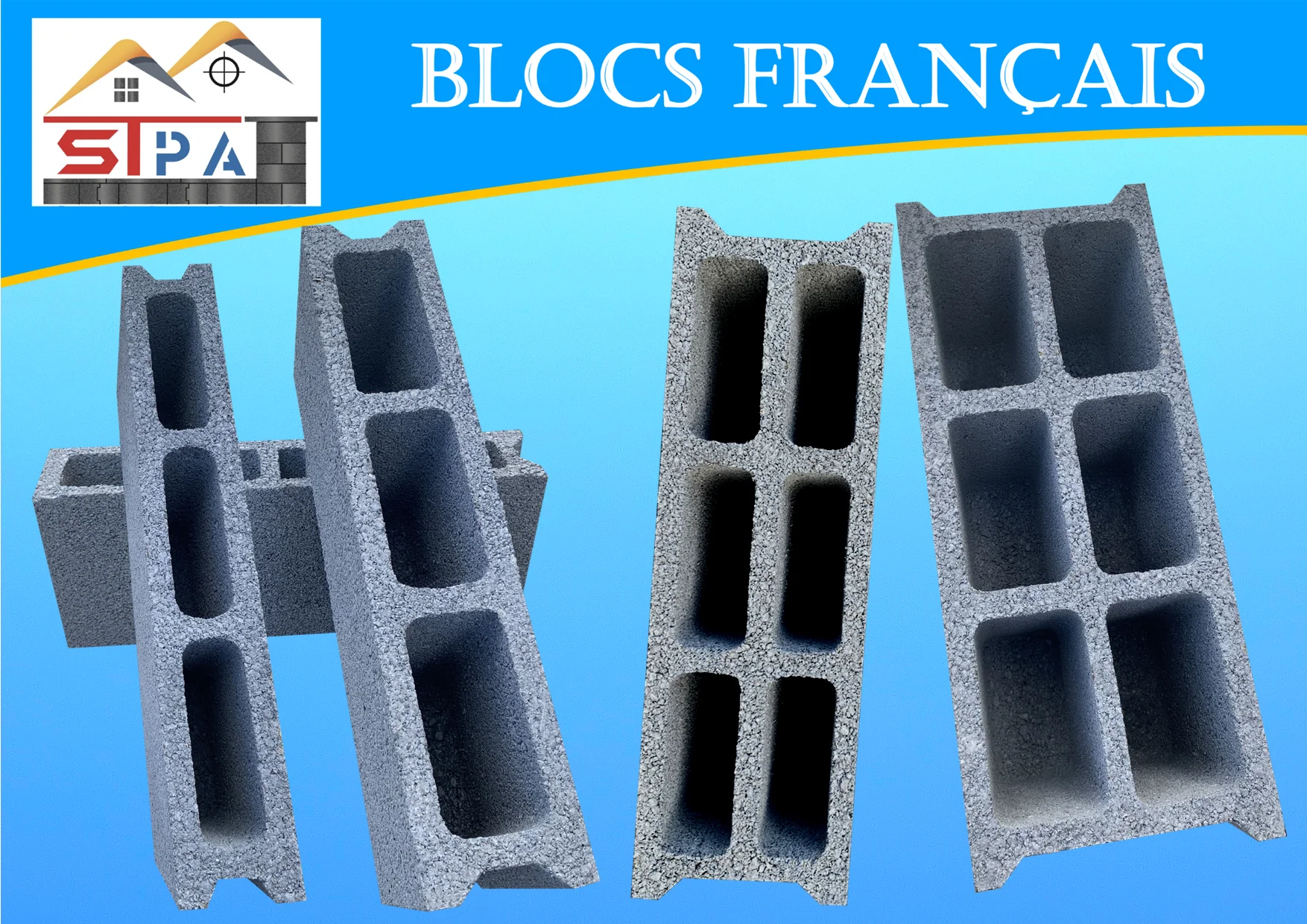 Bloc-français pour construction ou aménagement extérieur à la Réunion 974, livrable sur l'île